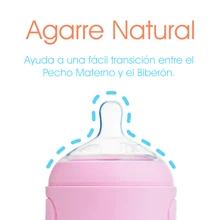 POPYUM Biberón Anticólico para Bebé para Mezclar Fórmula 9oz/260ml Paquete de 3 Piezas - Rosa - Ver 3