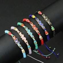 diffone 时尚手工编织绳手链饰物蝴蝶可调节手链适合女士女孩臂环首饰 - 蝴蝶手繩 - 查看 1