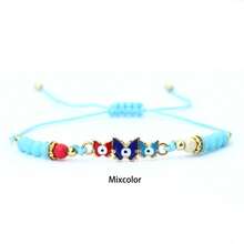 diffone 时尚手工编织绳手链饰物蝴蝶可调节手链适合女士女孩臂环首饰 - 蝴蝶手繩 - 查看 3