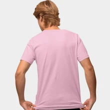 Men T-Shirts - Màu Hồng baby - Xem 2