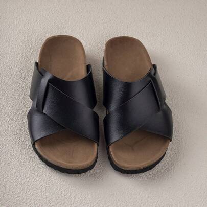 舒適簡約時尚百搭耐磨輕便日常平底拖鞋一對