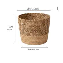 1pc Nordic Style Natural Seagrass Woven Flower Pot Vine Plant Basket Home Decor Planter Storage Basket