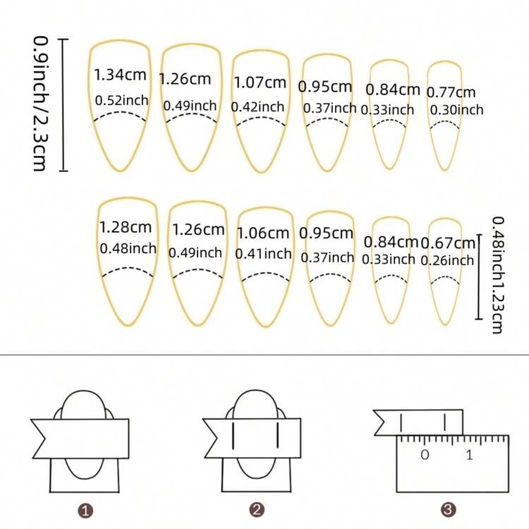 24pcs False Nails Set, Assorted Almond-Shaped Designs Press On Nails Nail Supplies - Black and White - View 6