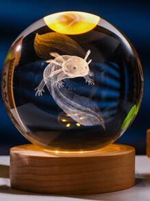 Đèn ngủ hình cầu pha lê 3D Galaxy, đèn ngủ hình cầu thủy tinh có đế gỗ, trang trí theo chủ đề kỳ ảo, quà tặng hình cầu pha lê, đèn ngủ LED Galaxy Planet, quà tặng sinh nhật cho bé trai bé gái (Galaxy) - Cynops phương Đông - Xem 2