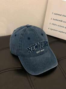 1pc Embroidered NEW YORK Washed Baseball Cap Outdoor Sun Protection Adjustable Casual Baseball Cap