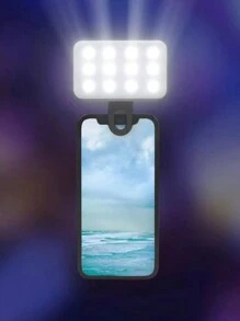 1 件便携式迷你夹子补光灯，手机电脑自拍补光灯适用于自拍和直播，便携式自拍灯 - 黑色 - 查看 3