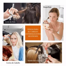 Pinza Para Cabello Tipo Pico De Garza, Negro Y Blanco 12pcs - Blanco y Negro - Ver 4