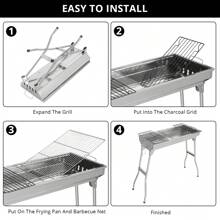 Portable Stainless Steel Grill (Standard Configuration) - Silver - View 4