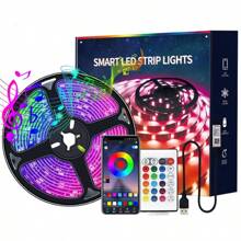 32-75吋電視專用led背景燈,16.4英尺usb接口,配備app、藍芽led燈條,rgb Led燈條,音樂同步,ip65防水,適用於臥室、電視機背景,遊戲室led燈條照明 - 彩色 - 查看 2