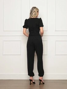 Women Jumpsuits - Black - View 2