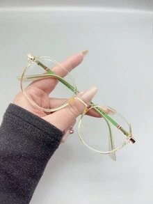 Unisex Small Round Frame Non-Prescription Glasses With Candy-Colored Decorative Lenses Suitable For Daily Reading, Computer Use And Cell Phone Playing - Multicolor - View 4