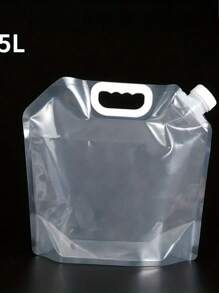 5L Portable Foldable Water Container: Perfect For Outdoor Camping, Picnics, And Barbecue! Water Storage Bag Camping Stuff - Clear - View 7