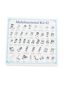 42pcs Sewing Machine Supplies Presser Foot Feet For Sewing Machines Feet Kit Set - Silver - View 3