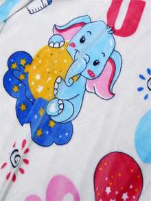 1pc Flannel Fleece Kids' Blanket/Student Blanket/Baby Blanket In Milk Velvet Texture For Toddlers/Babies - White - View 7