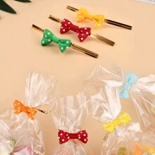 10入/100入袋子封口結,隨機顏色蝴蝶結糖果/棒棒糖/小食品封口扭紋線 - 彩色 - 查看 3