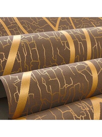 Roll Moderne Geometric Line Pattern Wallpaper, Flocked Flocking Craft, Non Woven Fabric, Perfect Living Room Bedroom Home Renovation Stickers Peel Wand Panels, Paper, Wallpapers, ation Items Refresh Your Home, Rama Birthday Graduation view 5