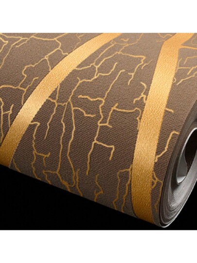 Roll Moderne Geometric Line Pattern Wallpaper, Flocked Flocking Craft, Non Woven Fabric, Perfect Living Room Bedroom Home Renovation Stickers Peel Wand Panels, Paper, Wallpapers, ation Items Refresh Your Home, Rama Birthday Graduation view 6