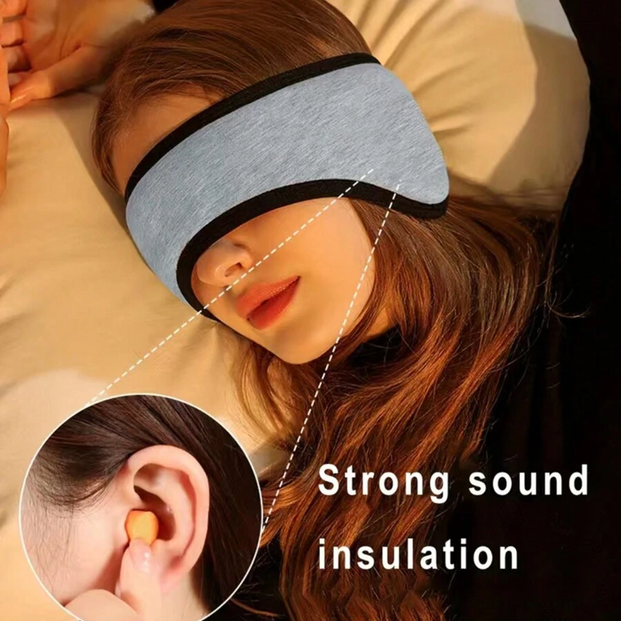 1pc NoiseReducing Sleep Earplugs, Adjustable Eye Mask, Insulated Earplugs, Travel Nap Lunch