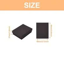 6/12/24pcs Classic Black Paper Jewelry Gift Box For Necklace, Ring, Perfect For Festival Gift Packaging - Black - View 13