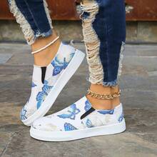 2024流行的透氣平底時尚舒適女款休閒運動鞋 - 白色 - 查看 2