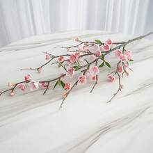 1根人工桃花樹枝配5個分叉,家居裝飾,花園裝飾,樹裝飾,婚禮裝飾 - 粉色 - 查看 4