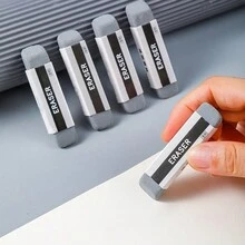 5入組全砂橡皮擦,不留痕跡,適用於鉛筆、圓珠筆、凝膠筆、滾球筆 - 灰色 - 查看 1