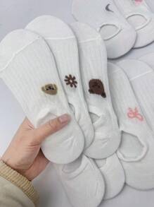 10 buc. șosete de barcă decoltate de culoare solidă pentru femei, respirabile, absorbante de transpirație, respirabile, anti-miros, anti-alunecare