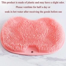 1入浴室腳部揉搓墊、浴刷、多功能揉搓腳部按摩墊、防滑腳墊、矽膠浴刷