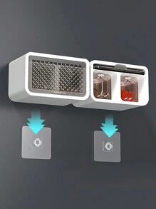 1pc Wall Mounted Kitchen Spice Rack Without Drilling, Kitchen Organizer