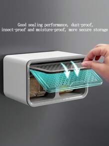 1pc Wall Mounted Kitchen Spice Rack Without Drilling, Kitchen Organizer