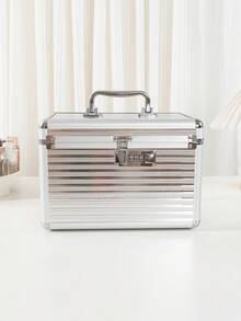 女士時尚多功能化妝盒 - 銀色 - 查看 3