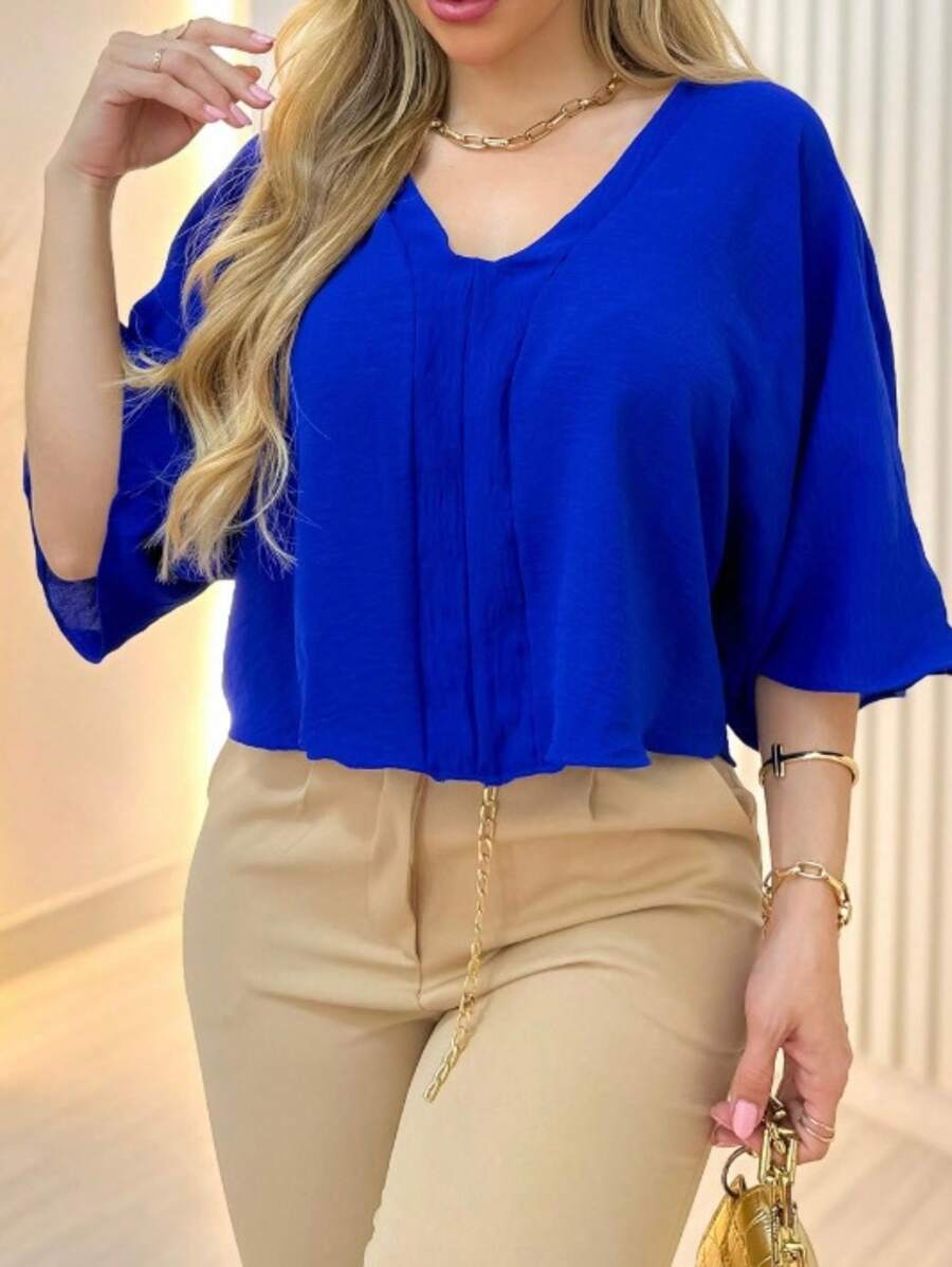 Women Tops - 藍色 - 查看 1