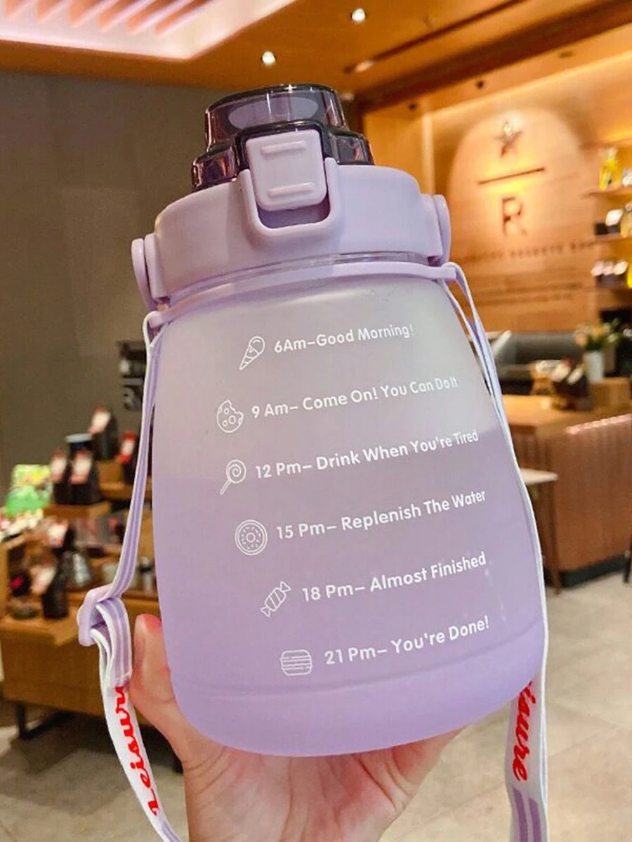 1pc 1300ml Purple Large Capacity PC Water Bottle, Portable Sports And ...