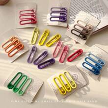 3件套甜美渐变十字发夹，适合日常佩戴，包含发夹、刘海夹和糖果色发夹，是女孩和女士日常佩戴的理想之选。爪夹发夹，发卡，学生用品，发饰，头部饰品，女士发饰 - 彩色 - 查看 3