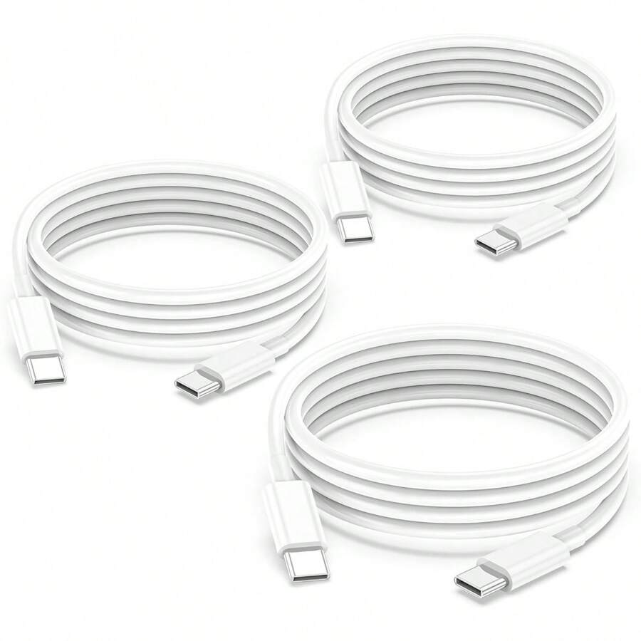 USB-C 转 USB-C 线缆 3 英尺/6 英尺,快速充电适配器兼容 15 Pro Max/15 Pro/15 Plus/15、16、Galaxy S25/S24 Ultra/S24 Plus/S24/S23 Ultra/S23/S22 Ultra/S22 Plus/S21 Ultra/S21 Plus/S21,高效数据传输兼容 16、16 Pro Max、15、15 Plus、15 Pro、15 Pro Max,兼容小米,兼容 OnePlus Type C Nan - 白色 - 查看 1