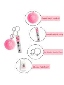 1入式牌拉取器,輕便實用型,可用於丙烯酸信用卡夾鑰匙扣、atm鑰匙扣卡夾毛球字母裝飾小毛球毛絨夾片,用於飾品、汽車裝飾、創意禮品鑰鍊吊飾 - 彩色 - 查看 2