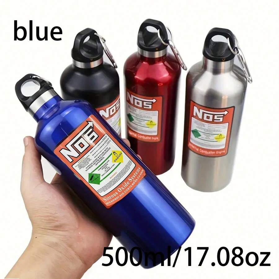 1個,單車保溫杯,nos氮氣缸真空不銹鋼水壺,17.08安士大容量旅行運動水瓶,杯子款式隨機 - 藍色 - 查看 1