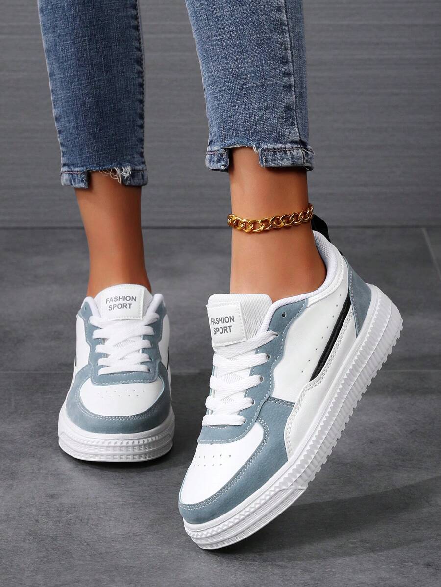 NỮ Giày dép Đồ họa Mặt trước thắt dây Giày trượt băng Thể thao Giày thể thao