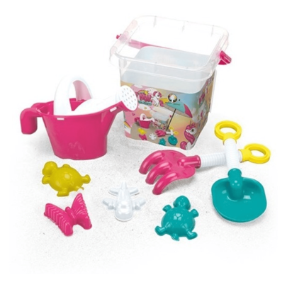 Kit Praia 8 Peças Baldinho Regador Acessórios Brinquedo Infantil - Monte Líbano