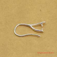 20PCS DIY Wholesale Jewelry Earring Findings Silver Pinch Bale Smooth Hook Earwires - Silver - View 4