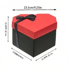 1個母親節驚喜禮物盒diy手工製作玩具盒,適用於派對、求婚、婚禮裝飾、節日、促銷、小型企業用品、包裝盒 - 紅色 - 查看 3
