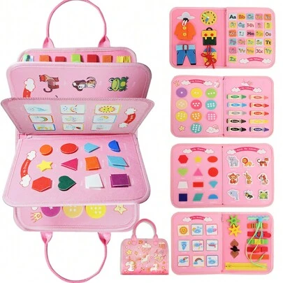 Regalo Para Niño/niña De 3 Años, Libro De Actividades Y Producto Sensorial Educativo Montessori Que Desarrolla Habilidades Motoras Finas, Regalo De Navidad