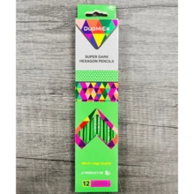 Caja con 12 Lápices Profesionales Hexagonales de Colores Atractivos y Llamativos para el Regreso a Clases - Verde - Ver 2