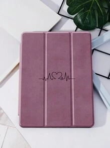 Ốp hình trái tim dòng đơn giản Tương thích với iPad IPad Air4/5 10.9 inch mới, Tương thích với vỏ Huawei Metepad 11/ Tab/Xiaomi 5, Có ngăn đựng bút, Hỗ trợ nắp bật/tắt tự động - Nhiều màu - Xem 3