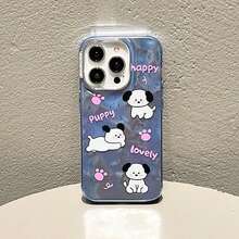 DIY有趣的卡通創意鏈條掛載手機殼,適用於iPhone手機斜挎背負使用 - 可愛卡通藍色狗狗-手機殼 - 查看 2