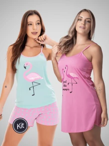 Women Nightgowns & Sleepshirts - Hồng - Xem 1