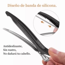 Pinza Para Cabello Tipo Pico De Garza, Negro Y Blanco 12pcs - Blanco y Negro - Ver 5