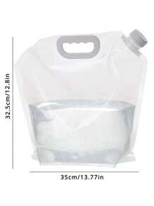 5L Portable Foldable Water Container: Perfect For Outdoor Camping, Picnics, And Barbecue! Water Storage Bag Camping Stuff - Clear - View 9