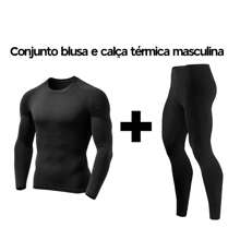 Conjunto Blusa Térmica Flanelada + Calça Térmica Flanelada Masculina Dia dos Pais