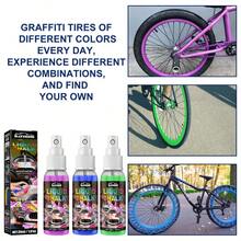 (Random Color) 1pc Washable Car Graffiti Spray Paint, For Car Body & Tyre Painting, Easy Clean - Multicolor - View 3